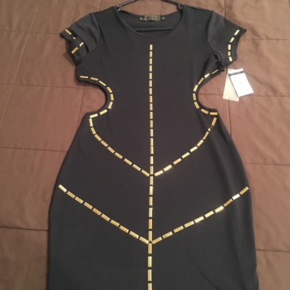 COOGI Dresses & Skirts - HOST PICK Coogi Black cut out dress never worn!
